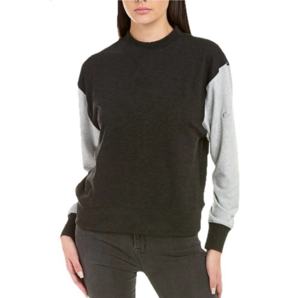 ⭐️NWT (138$) Johnny was Calme mock-neck cozy sweatshirt SZ LG Black